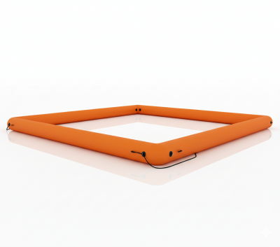 Надувное ограждение зоны купания "П" с защитной сеткой от медуз